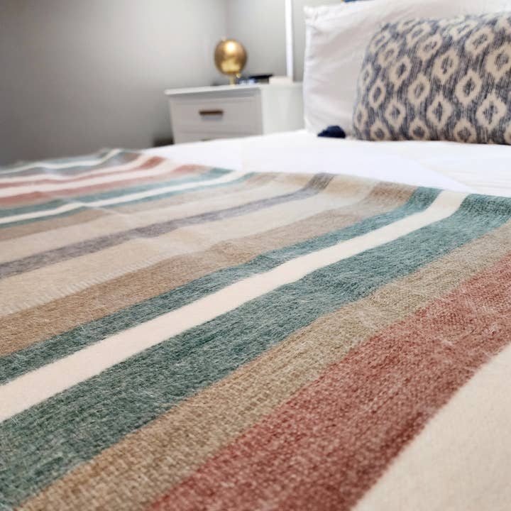 LATITUDE ZERO GOODS - Wholesale Throw Blanket - Quitumbe - Alpaca Wool Throw Blanket