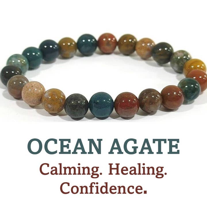 Bracelete Ocean Ágate Crystal Crystal Confiança Autêntica por atacado de Wise Skies