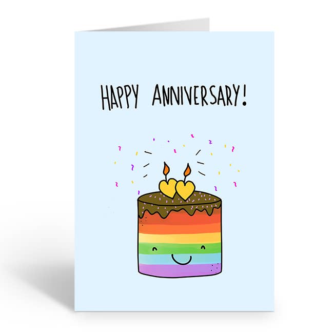 Two Brides Presents - Wholesale Anniversary card - HAPPY ANNIVERSARY SMILES Greeting Card