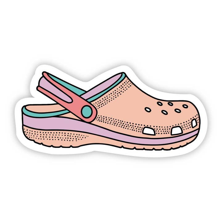 Croc Multi Color Aesthetic Sticker for wholesale by Big Moods