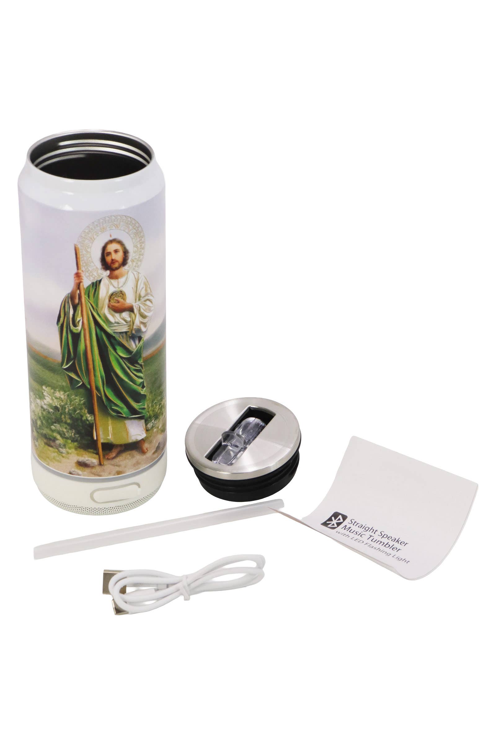 GREEN WHITE St. Jude Tumbler With Bluetooth Speaker for wholesale on Faire5