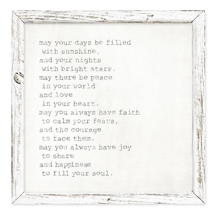 Sweet Gumball Inc. - Wholesale Sign - 'May Your Days' (Square) Shelf Art0