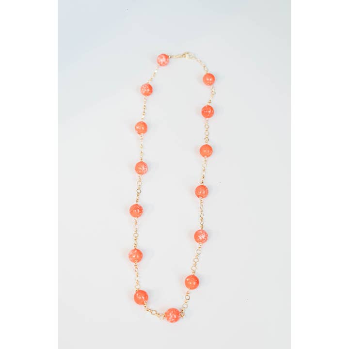 Speckled Orange Necklace for wholesale by Taylor Reese