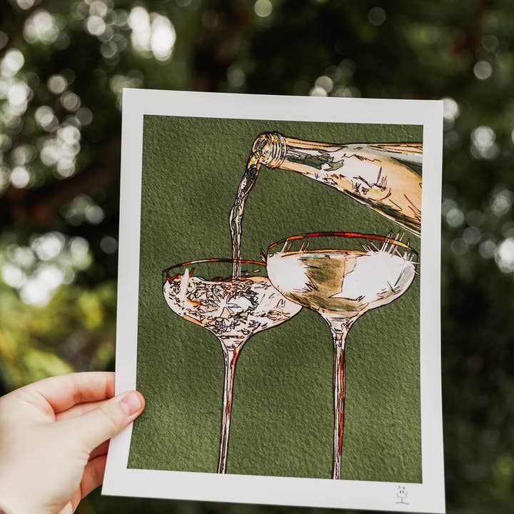 Champagne nr. 2 Gicléetryk for engroshandel hos HadsComerArt