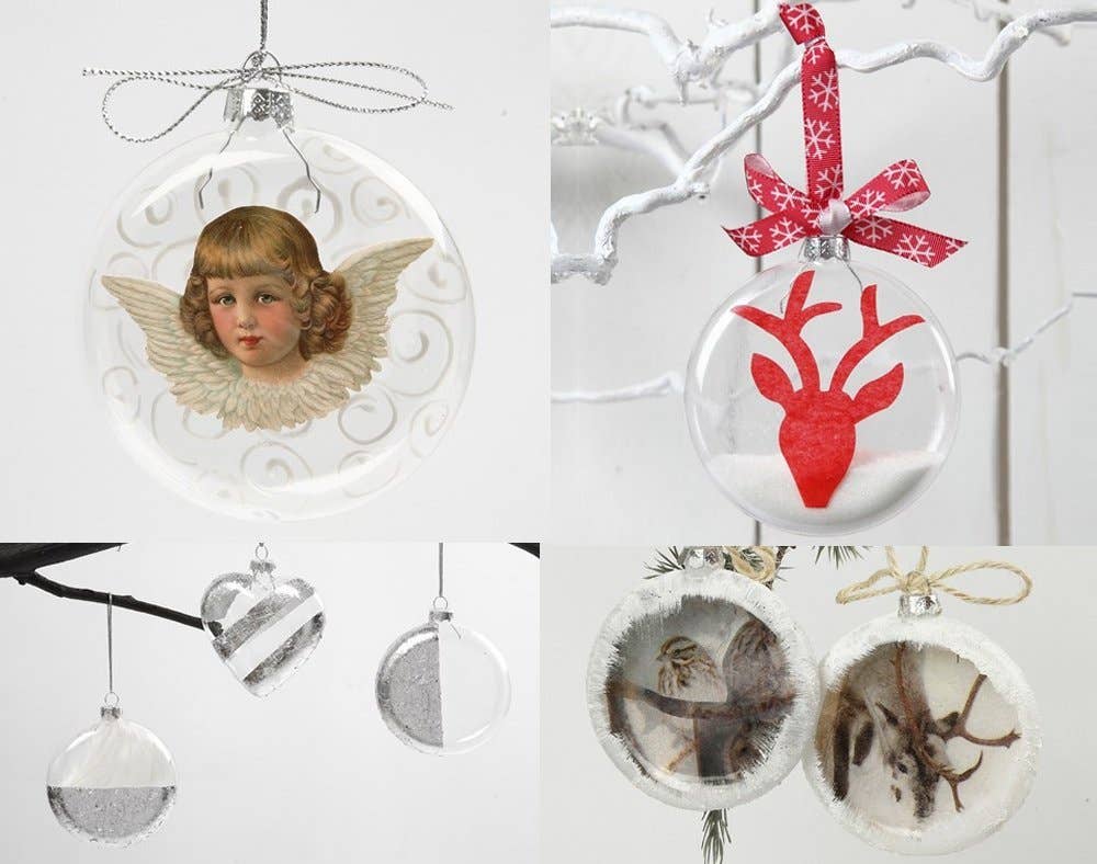 Amaya Rose Ltd. – wholesale Ornament set – 6 x 8cm Glass Round Hanging Bauble Ornaments. We5