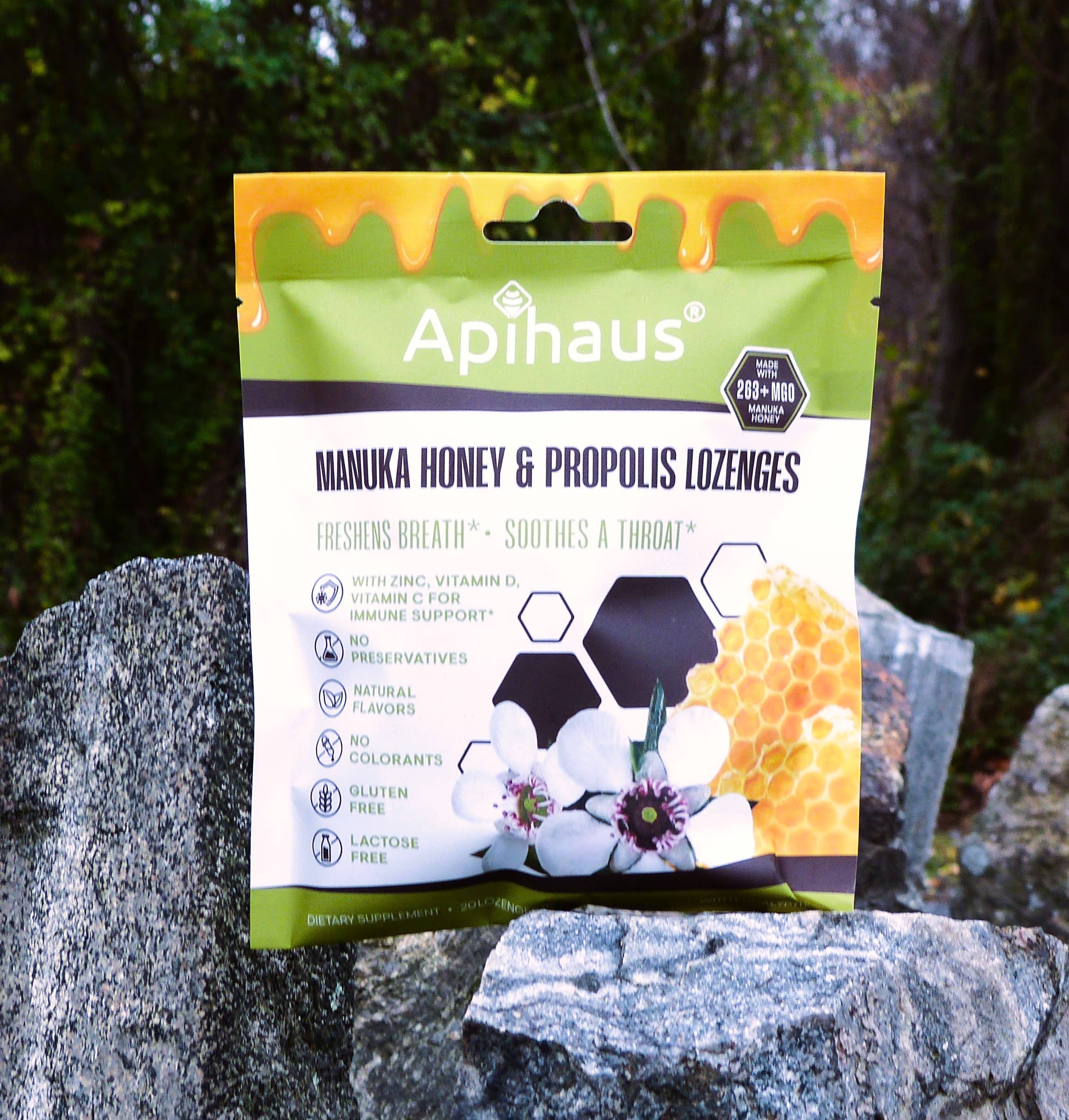 Vando Naturals - Wholesale Lozenges/Cough Drops - Apihaus Manuka Honey and Propolis Lozenges   20 pcs4