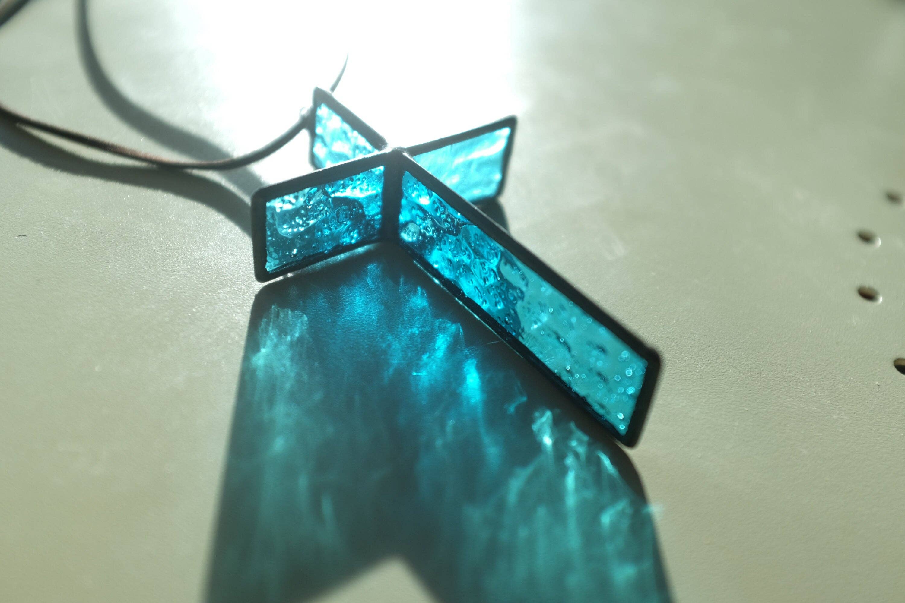 LuminaSalina - Wholesale Suncatcher - Sun Catcher - Christian Cross Stained Glass Jesus Christ Christian Gift Car Charm Home Decor6