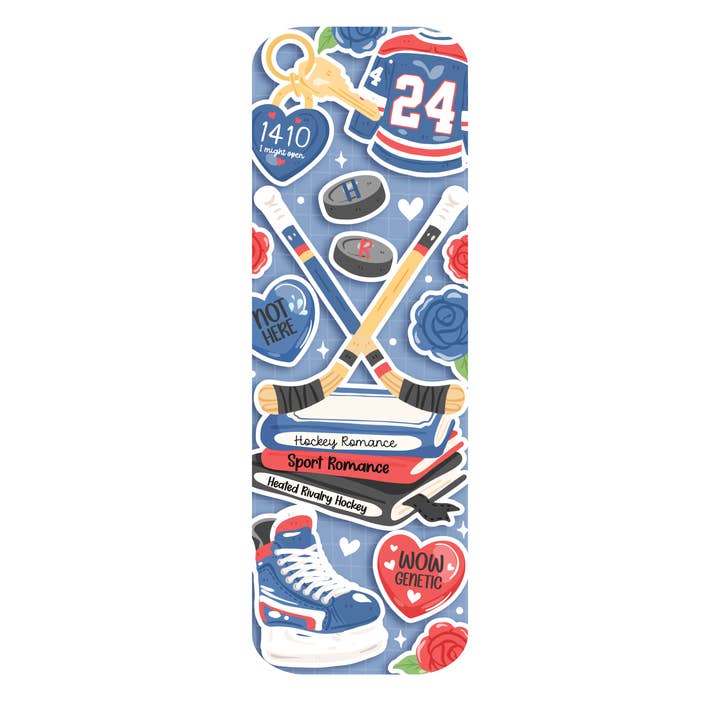 Heated Rivalry Inspired Hockey Romance Bookmark for wholesale by Nearly June Design Co