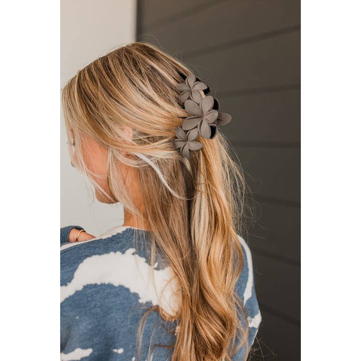 Parchment LDC 3D Flower Plastic Resin Hair Claw for wholesale on Faire