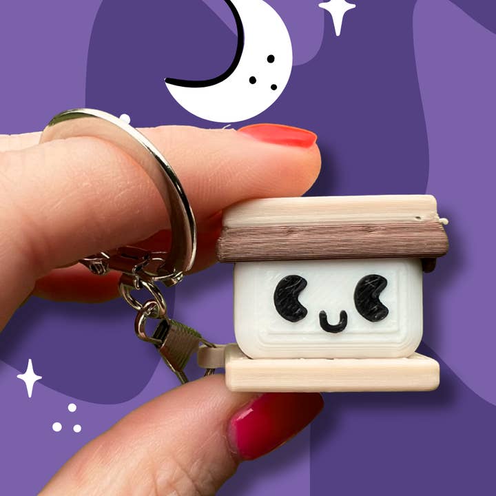 S'mores Lagerfeuer Fidget-Spielzeug Klicker Schlüsselanhänger für den Großhandel von The Foxy Hipster