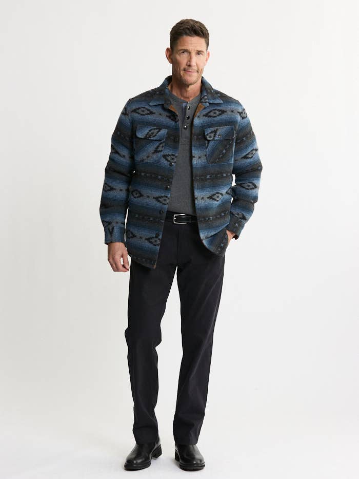 JACHS NY - Wholesale Button Down Shirt - Men's - Unlined Wool Blend Overshirt4