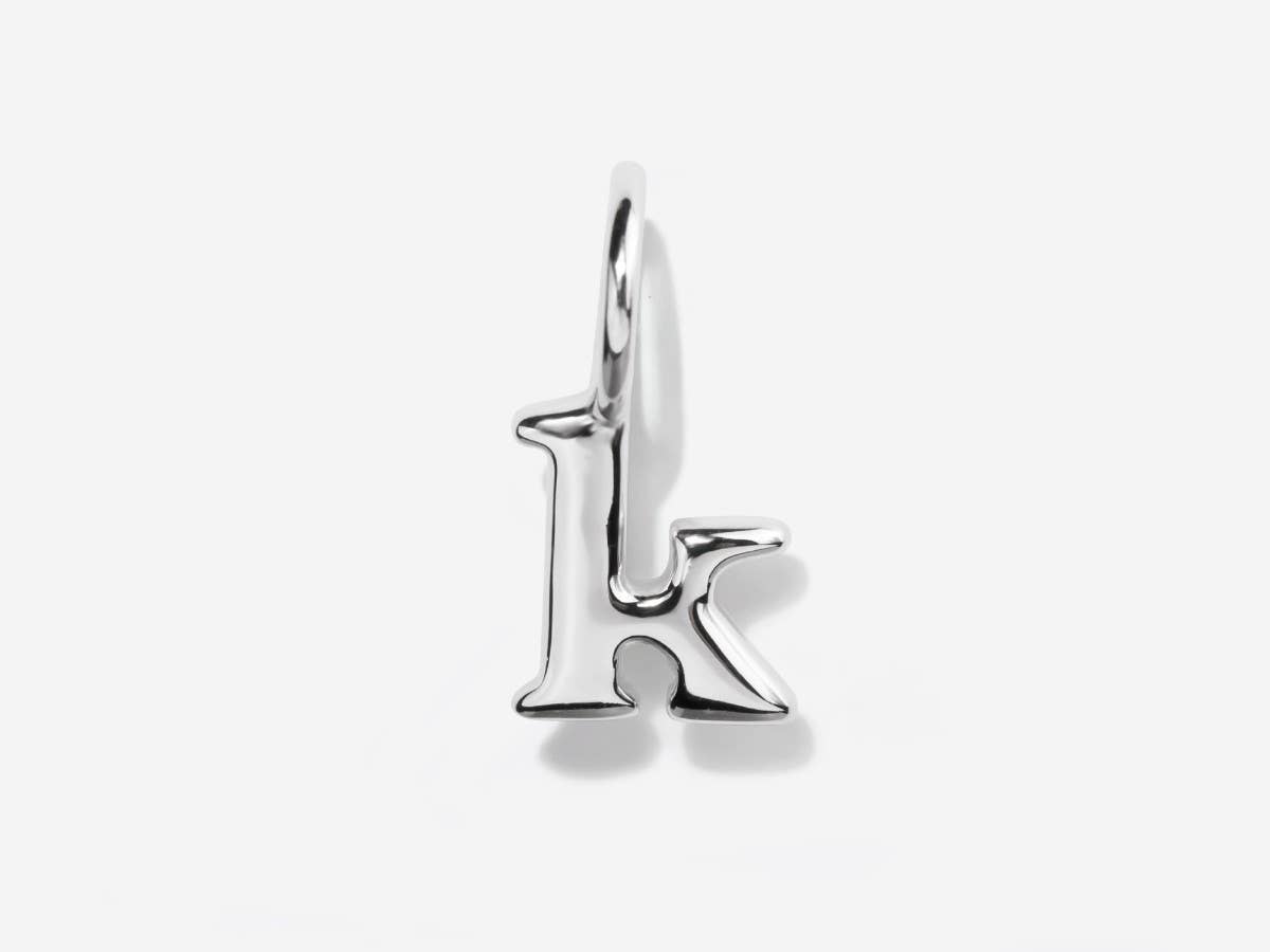 Little Sky Stone - Wholesale Individual Charm/Pendant - Lowercase Initial Letter Silver Charm10