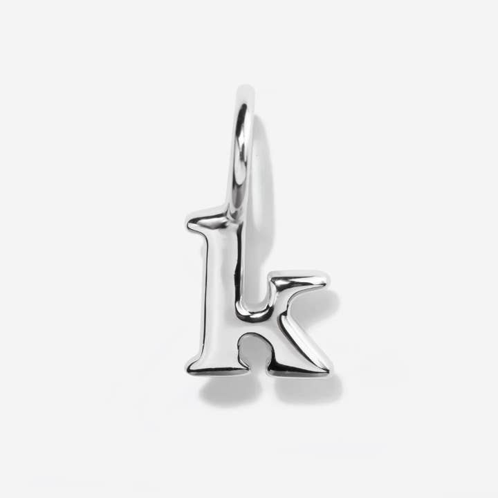 Little Sky Stone - Wholesale Individual Charm/Pendant - Lowercase Initial Letter Silver Charm10