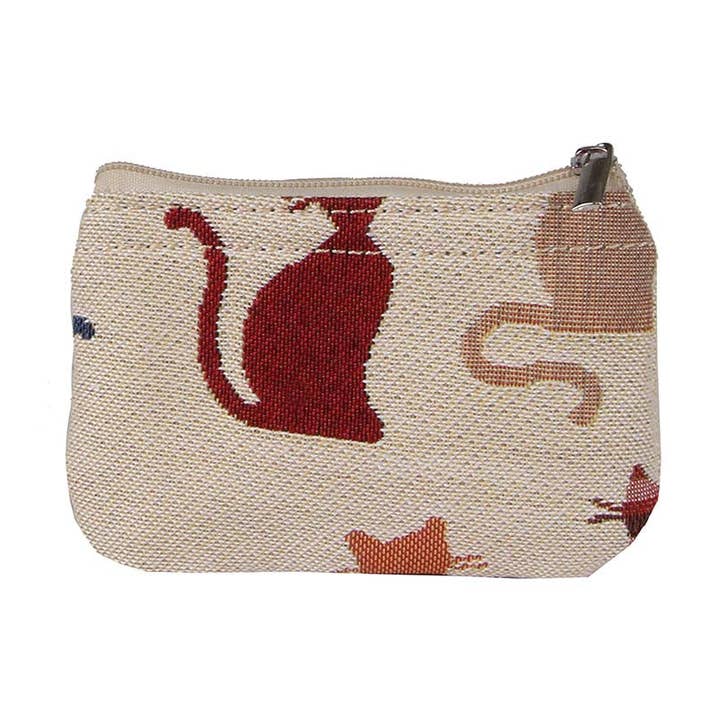 Cheeky Cat - Portamonete con cerniera per la vendita all'ingrosso da parte di Signare Tapestry
