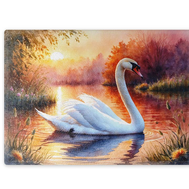 Swan Cutting Board for wholesale by Traci's Fun Creations