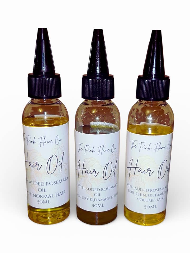 Hårolie med tilsat rosmarinolie for engroshandel hos The Pink Flame