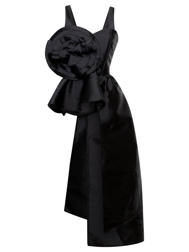 Fleur Peplum Top in “Bad Girl Black" for wholesale by byVINNIK