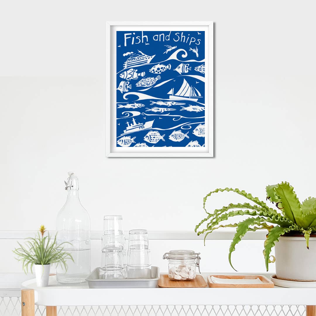 Port and Lemon - Wholesale Art Print - Fish and Ships Art Print by Port and Lemon1