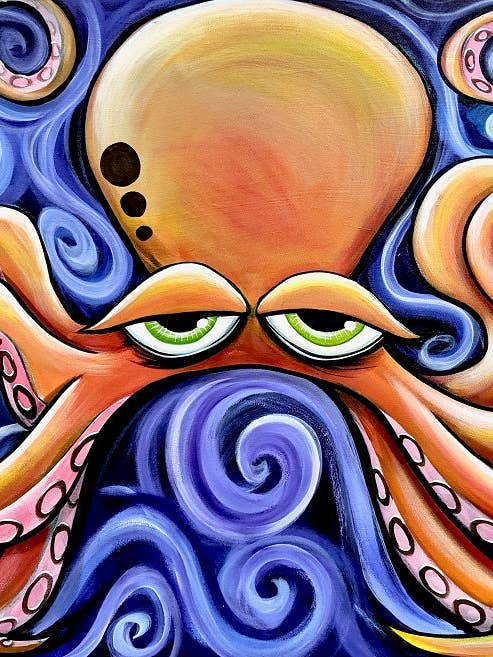 Octopus Canvas Print for wholesale by It's a Henry