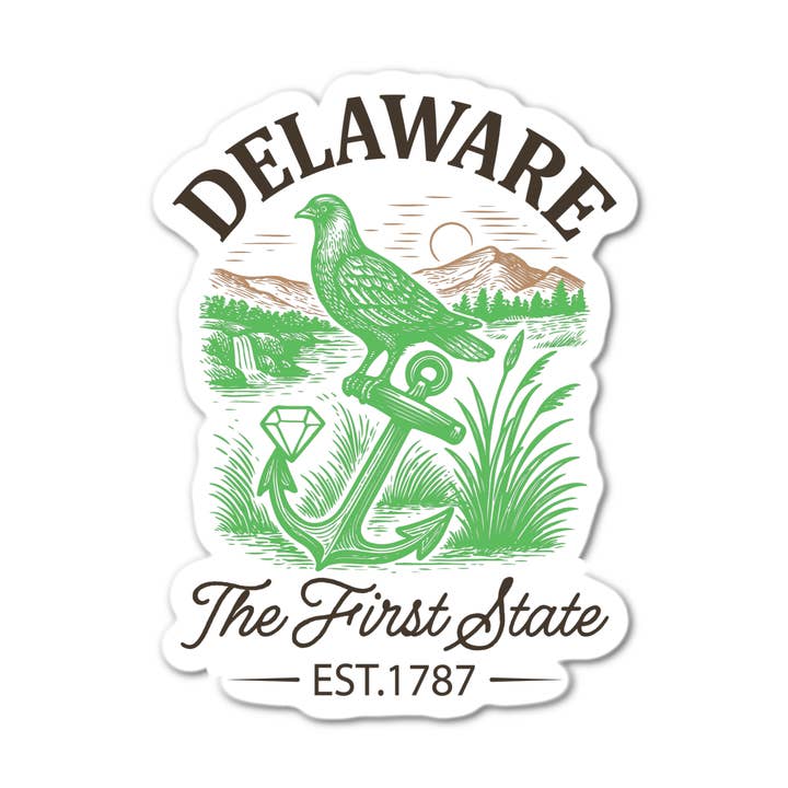 Delaware Le Premier État Établi 1787 Autocollant pour la vente par Stick-It Expressions