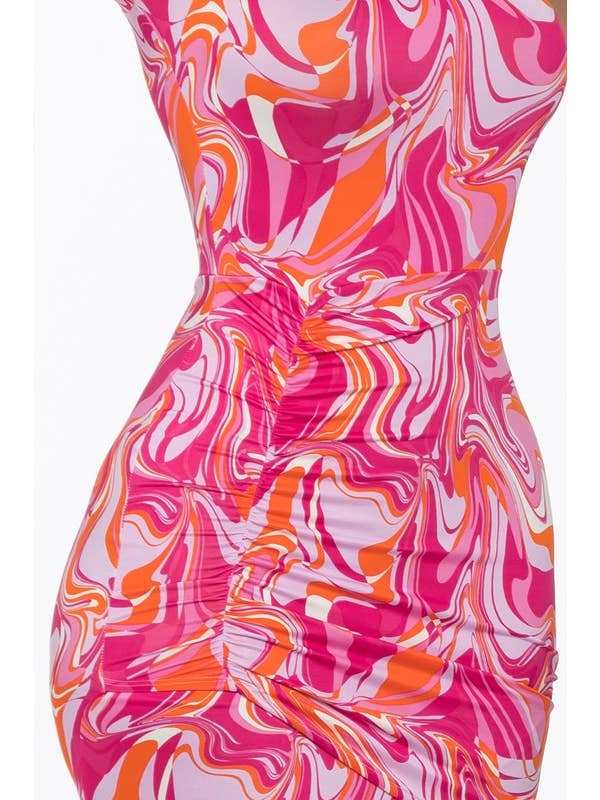 D.ROCK - Wholesale Dress - Women's - Plus Size Women Dress Elastic Neck Short Sleeves12