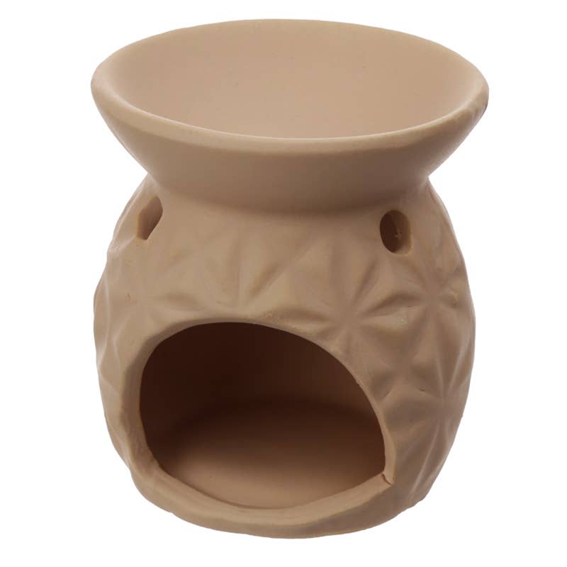 Puckator EU - Wholesale Oil Warmer - Eden Ceramic Oil Burner with Embossed Triangle Pattern2