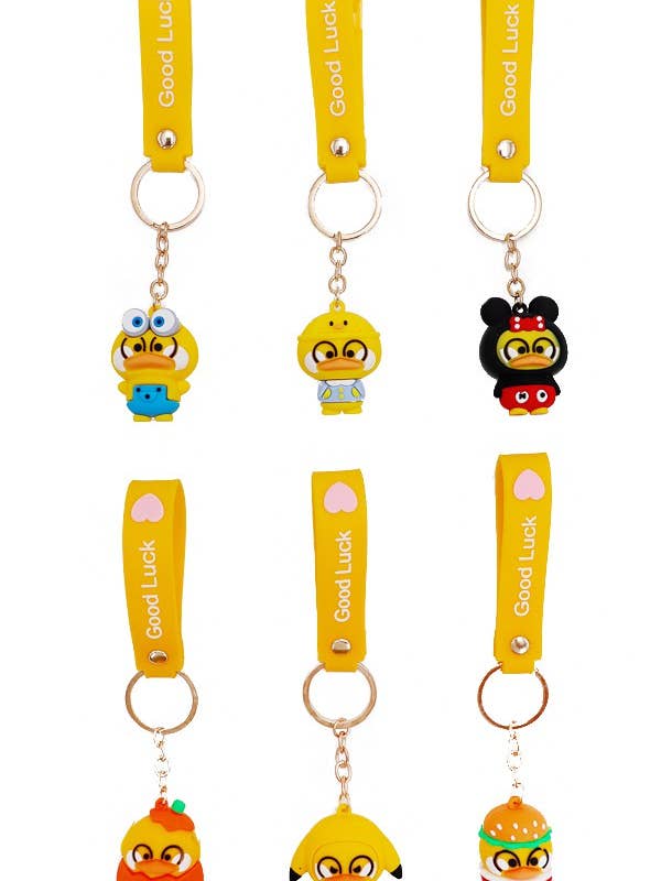 Llavero con disfraz de pato de goma para venta al por mayor de Cap Zone