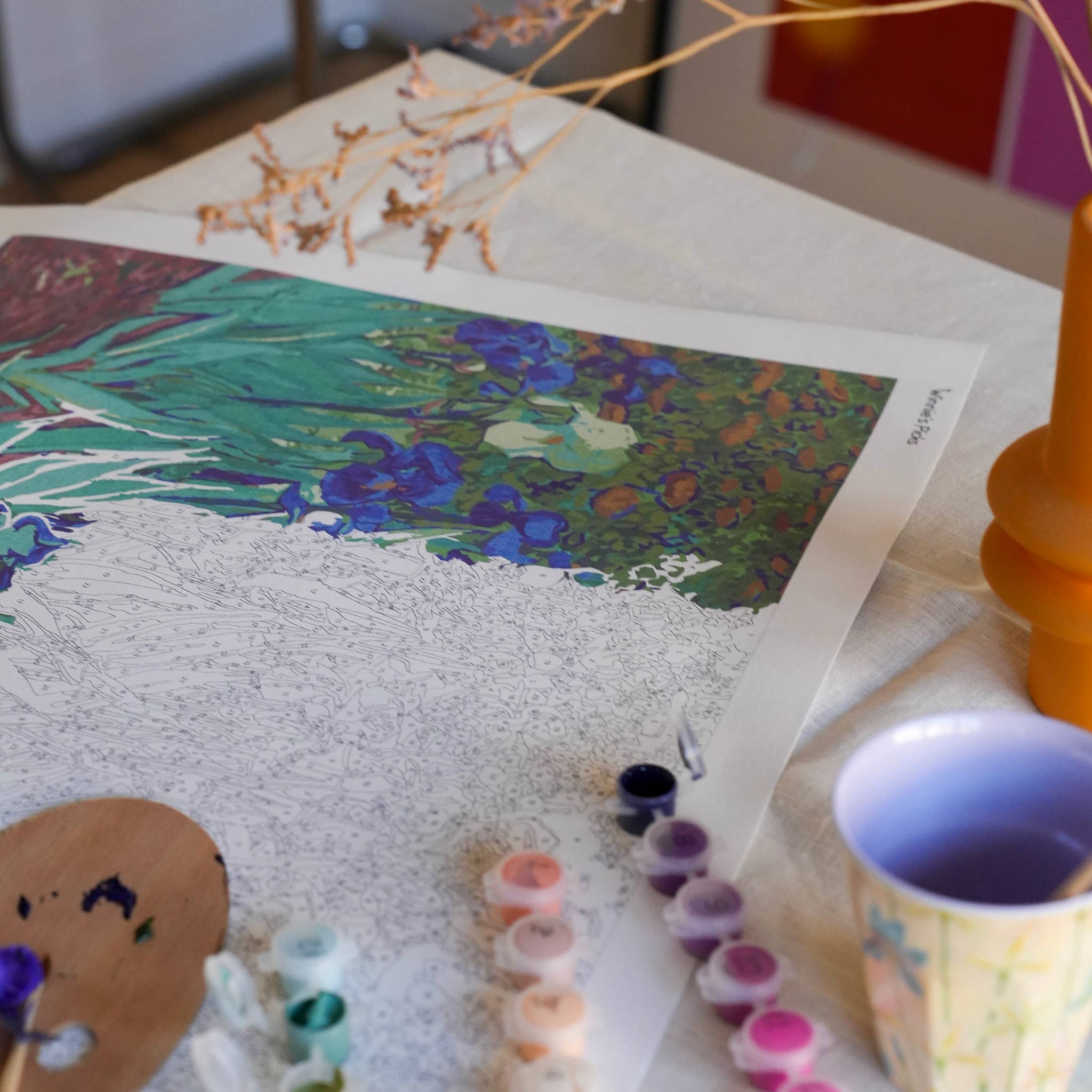 Winnie's Picks - Wholesale DIY Craft Kit - Irises, by Vincent van Gogh - Self-care Paint by Numbers kit3