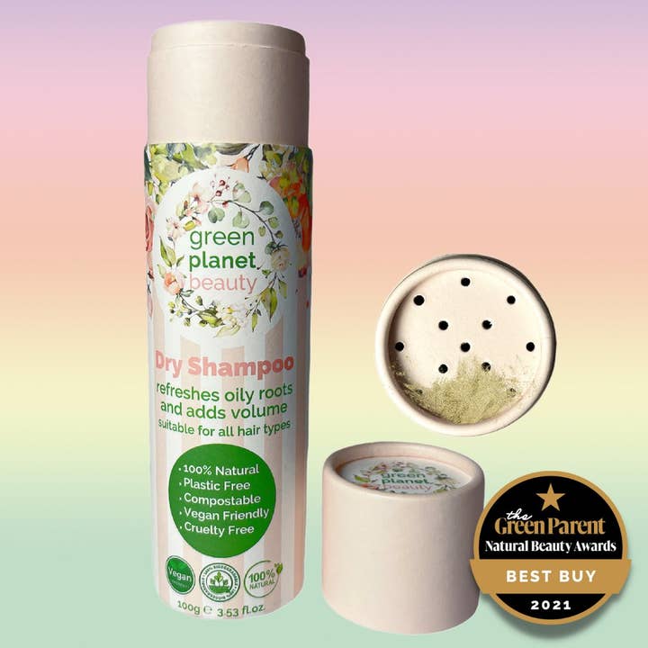 Green Planet Beauty - Venta al por mayor Champús en seco - Champú en seco 100% natural sin plástico para todos los colores de cabello
