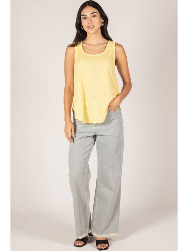 Before You Collection - Wholesale Knit Top - Women's - Yoko Fabric Knit Round Neck Sleeveless Top9