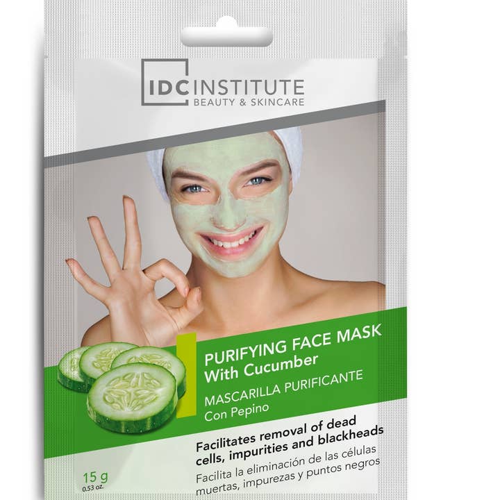 Maschera viso Idc Institute Cetriolo 15Gr per la vendita all'ingrosso da parte di Aquarius Cosmetic SLU