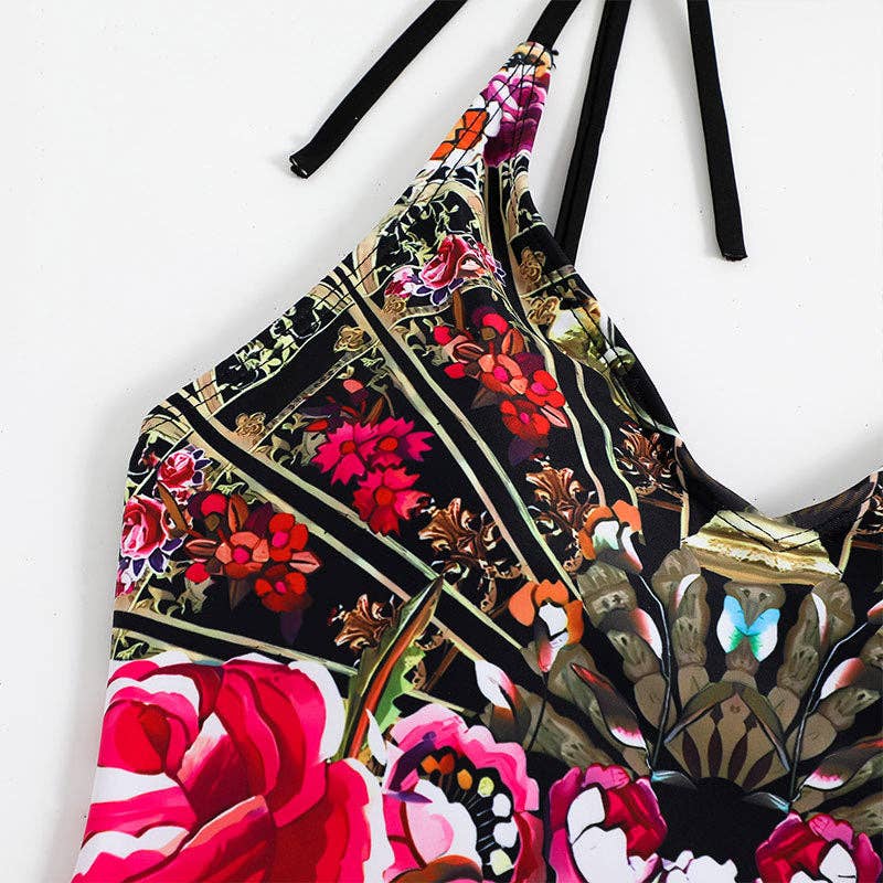 Sweetkama - Venta al por mayor Traje de baño de dos piezas - Mujer - Traje de baño de una pieza con dos tirantes y diseño Salong SKSW4011419