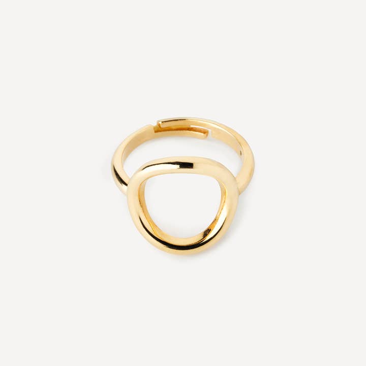 Meora Paris - Wholesale Band/Stacked Ring - 18k Gold Plated Circle Ring1