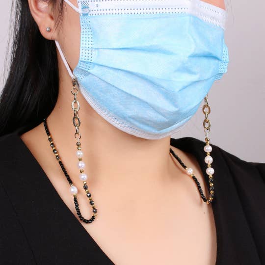 Aim Eternal - Wholesale Face Mask Chain - Face Mask Chain, Rondell Beaded Chain Glasses Strap FMHC0011