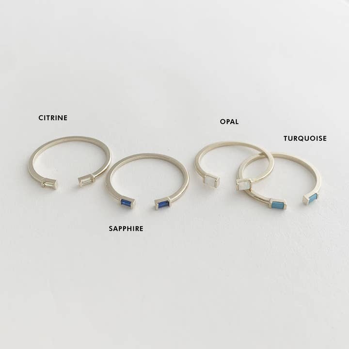 Honeycat Jewelry - Wholesale Multi-Stone Ring - Birthstone Baguette Ring