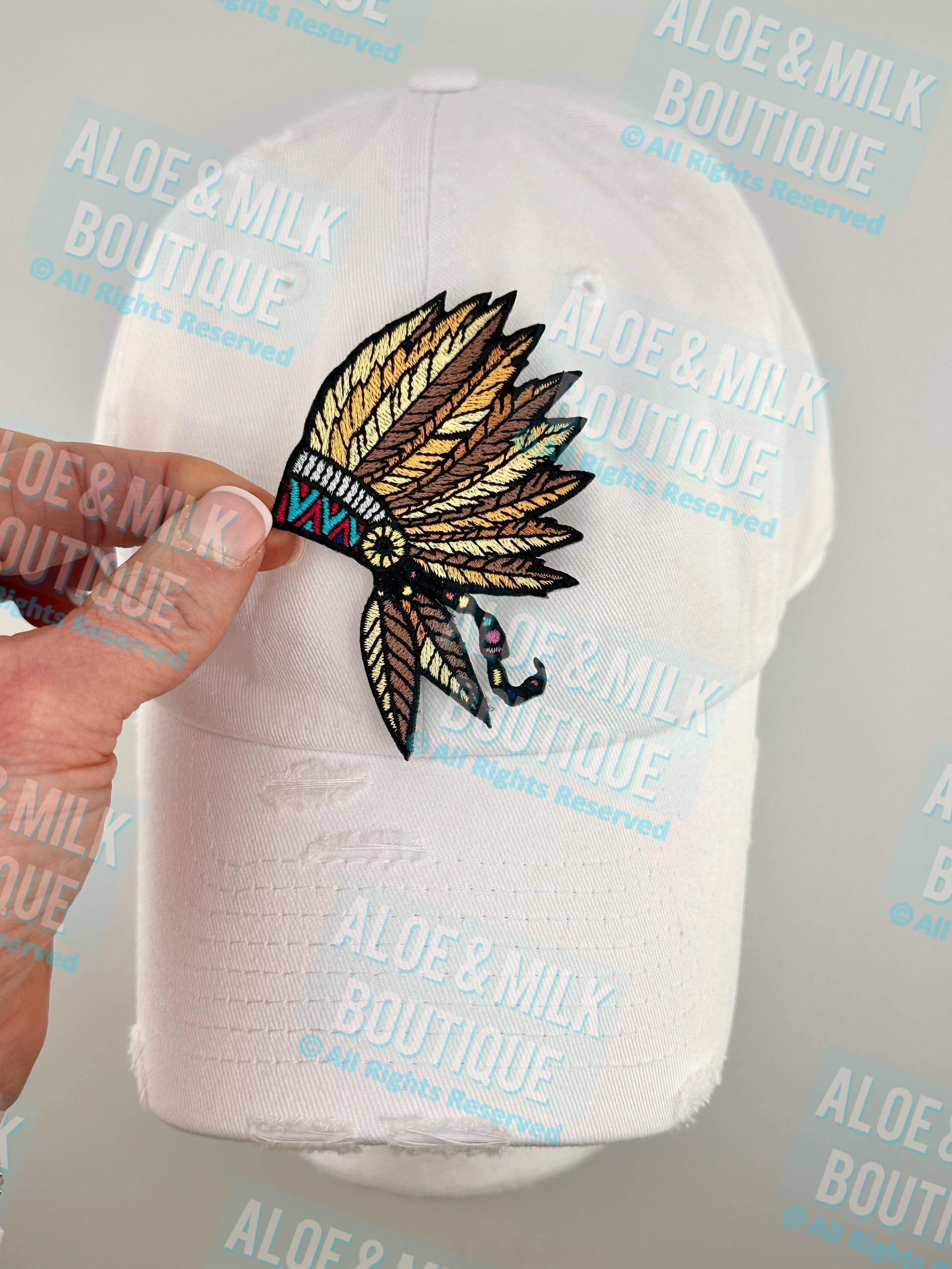 Aloe and Milk Boutique - Wholesale Patch - Indian Headdress Patch, Native American Patch, Chiefs1