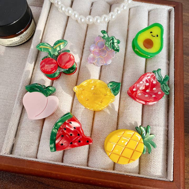 MKS America - Wholesale Hair Clip - Women's - Mini Strawberry Fruit Hair Claw Clip13