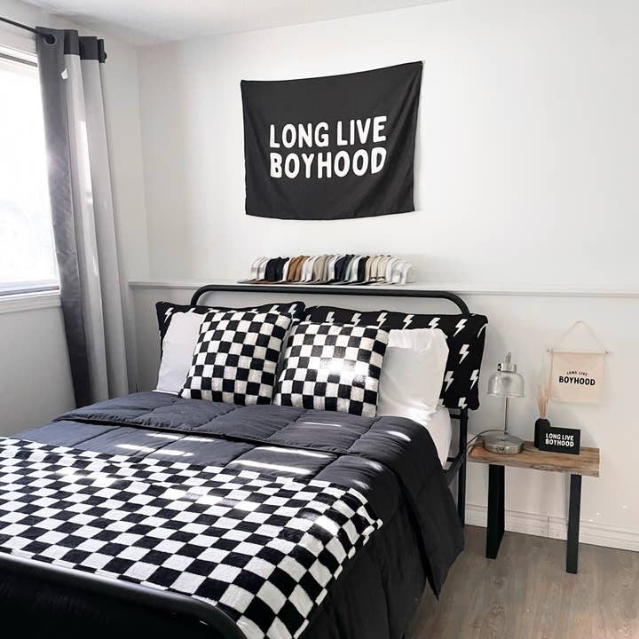 Cherrypick - Wholesale Banner - Kids & Baby - Long Live Boyhood Banner | Boys Room Fabric Wall Sign