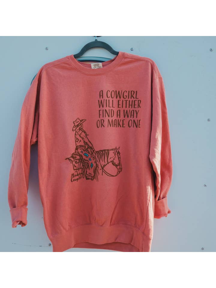Modern Cowgirl - Wholesale Graphic Sweatshirt - Women's - Cowgirl Way Crewneck Sweatshirt2