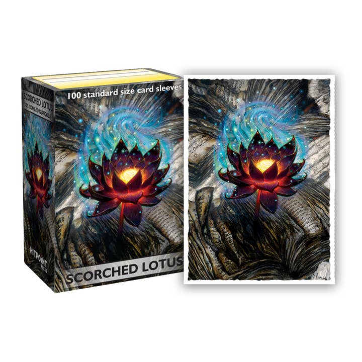 Hit Point Press - Wholesale Tarot Cards - Dragon Shield Matte Sleeves - Scorched Lotus (Donato Giancola)1