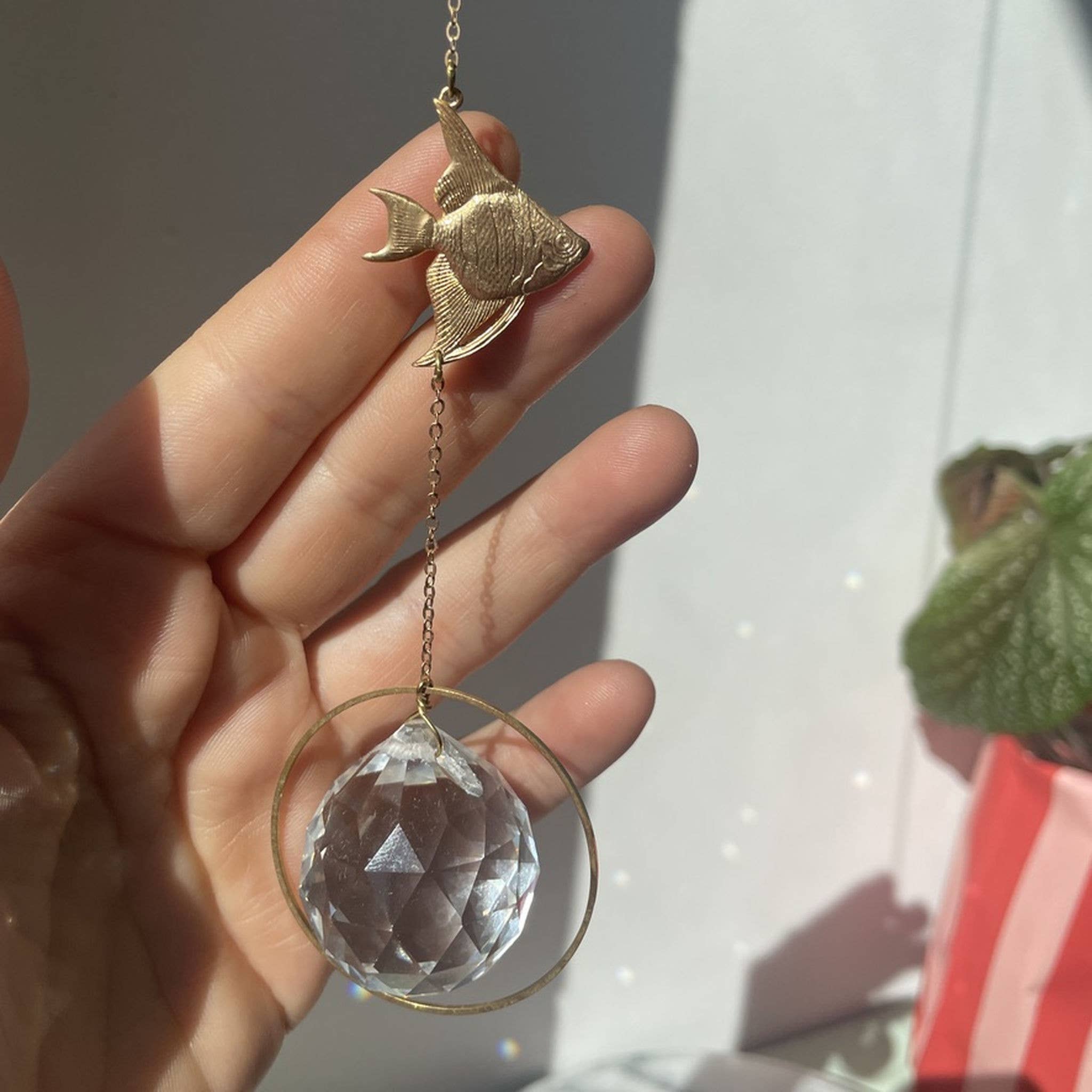 von Lani = Jewellry + Suncatchers - Vente Attrape-soleil - Suncatcher poisson/cristal prisme pour fenêtre / capteur de lumière2