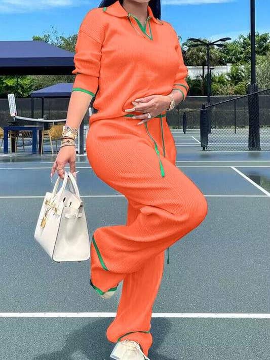 Fashion Combination - Wholesale Top & Skirt Set - Women's - knitted shirt and pants set