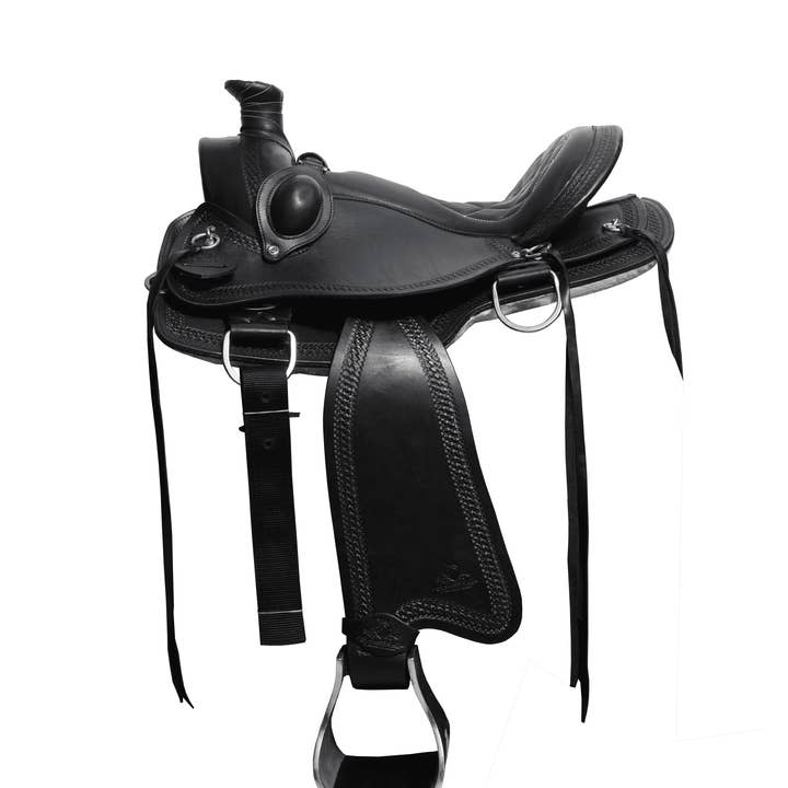 Pro Classic Handmade Black Western Trail Saddle for wholesale by Pro Classic Global