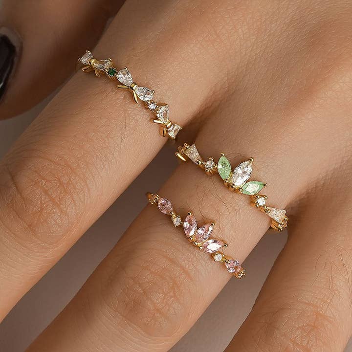 Gioiellin - S925 Silver Jewelry - Wholesale Multi-Stone Ring - 925 Sterling Silver Colored Zircon Star and Moon Ring19