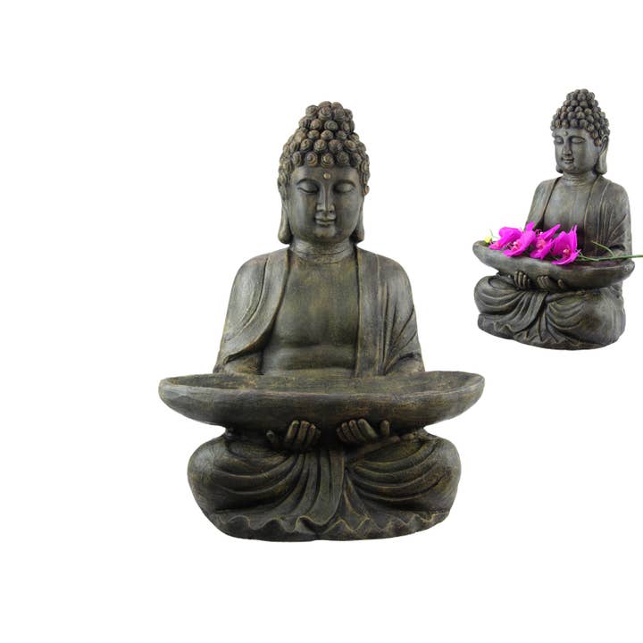 55cm Sitting Rulai Buddha with Tray for wholesale by Cubby House by Malmar