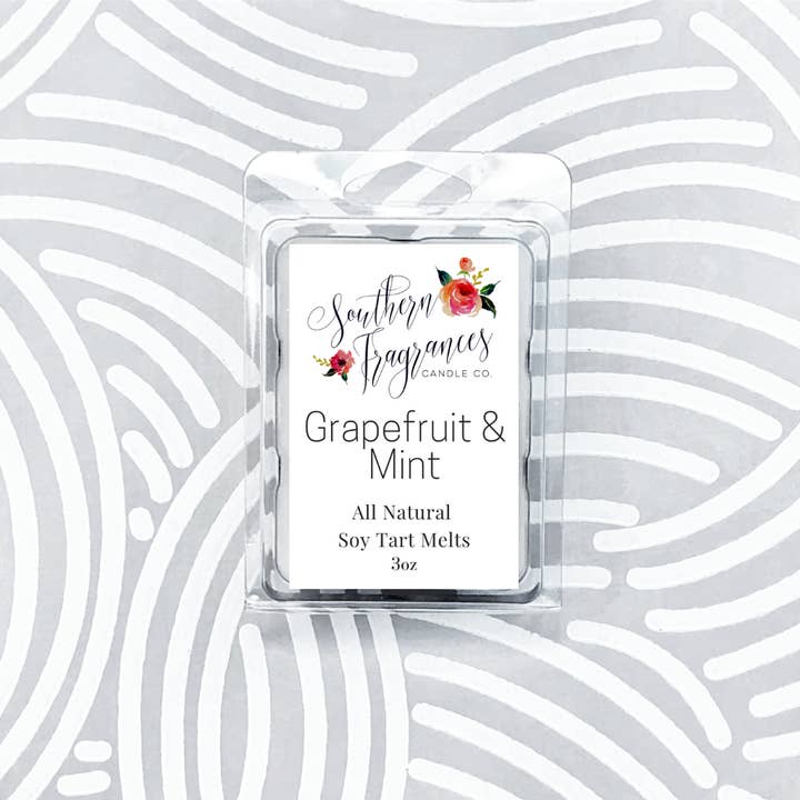 Grapefruit and Mint Soy Tart Melt for wholesale by Southern Fragrances