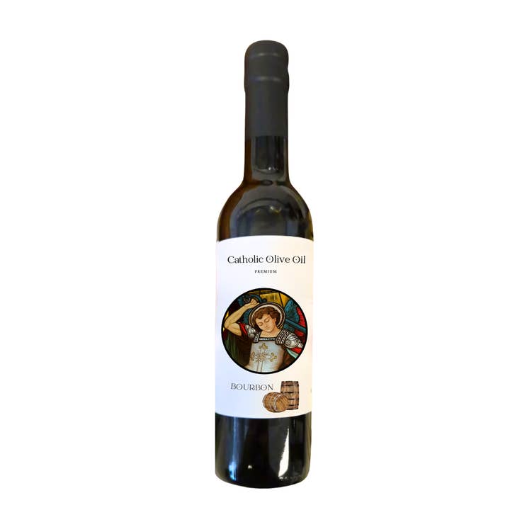 Catholic Olive OIl - Wholesale Vinegar - St. Michael the Archangel Bourbon Dark Balsamic1
