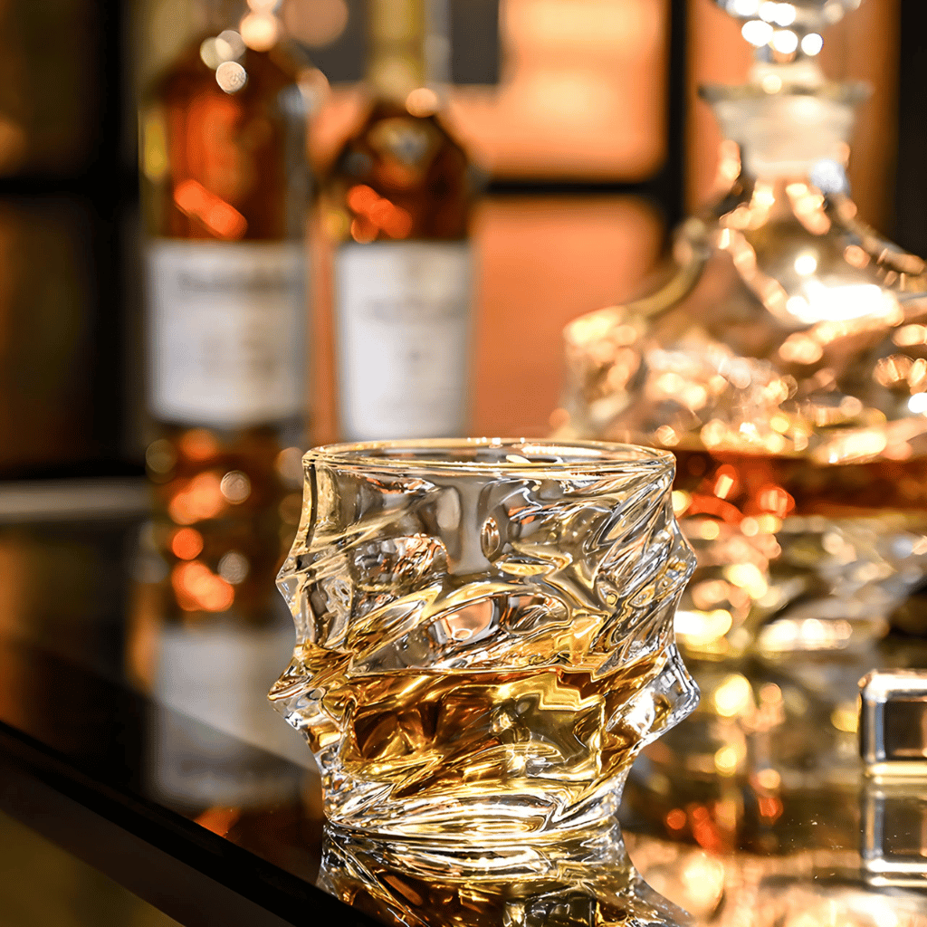 TsukiGlass – wholesale Cocktail/liquor glass – Set of 4 Storm Japanese Crystal Whisky Glass8