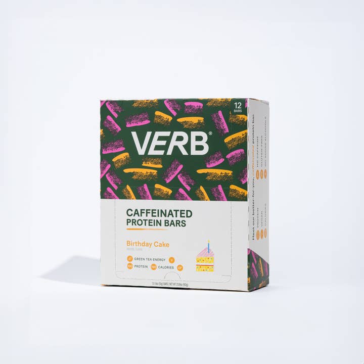 Verb Energy - Wholesale Snack Bar - Caffeinated Protein Bar, Birthday Cake