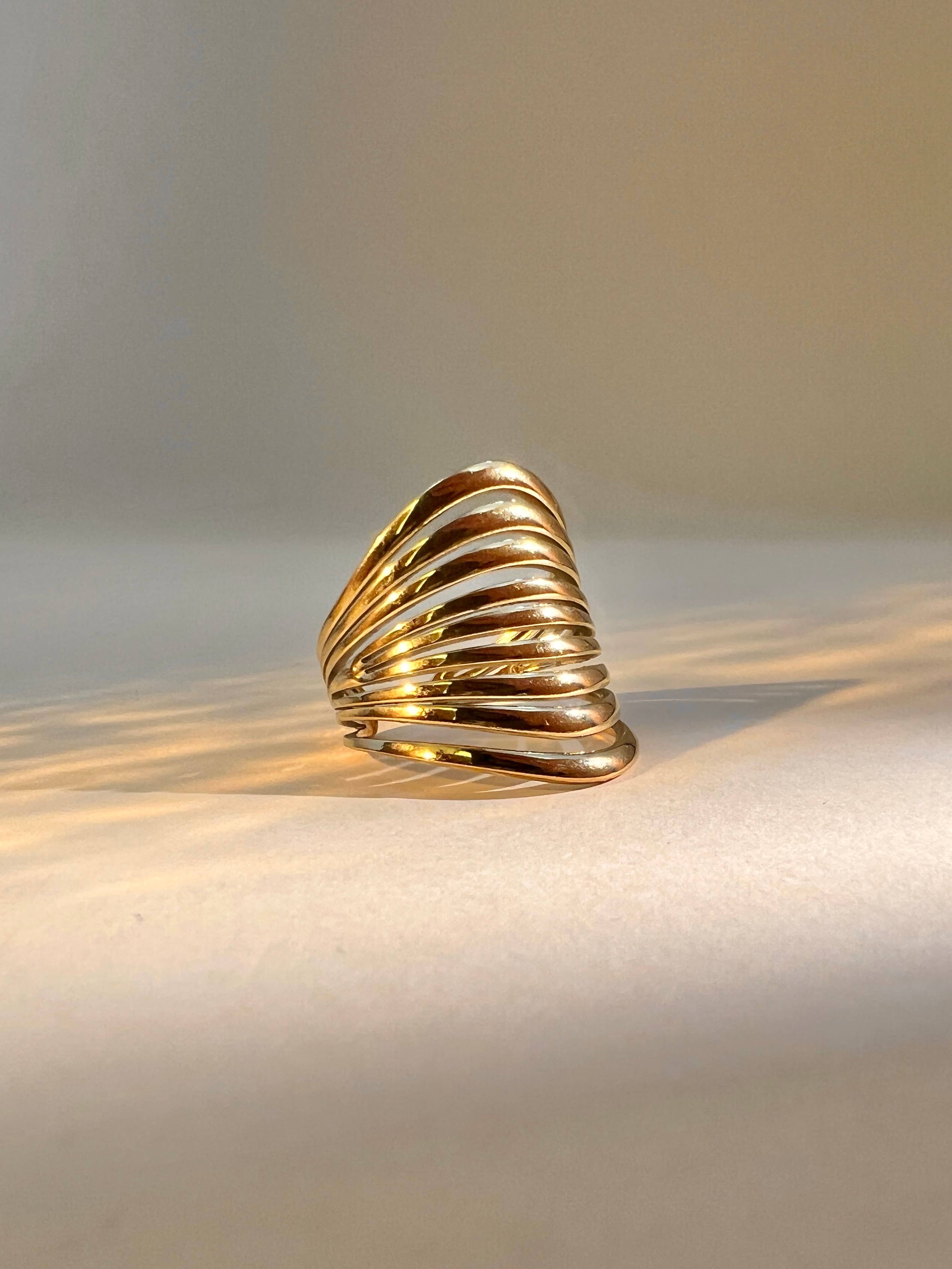 COSMOS - Wholesale Band/Stacked Ring - Adjustable multiple row ring in stainless steel